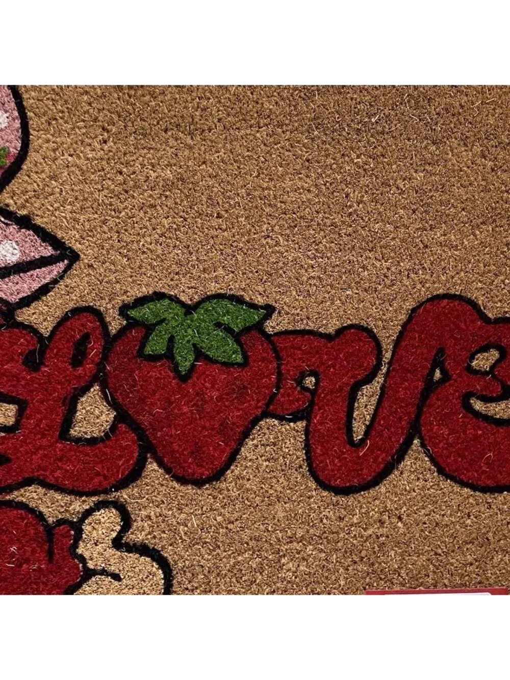 Strawberry Shortcake Valentines LOVE‎ Welcome Coir Doormat 18” X 30” NEW